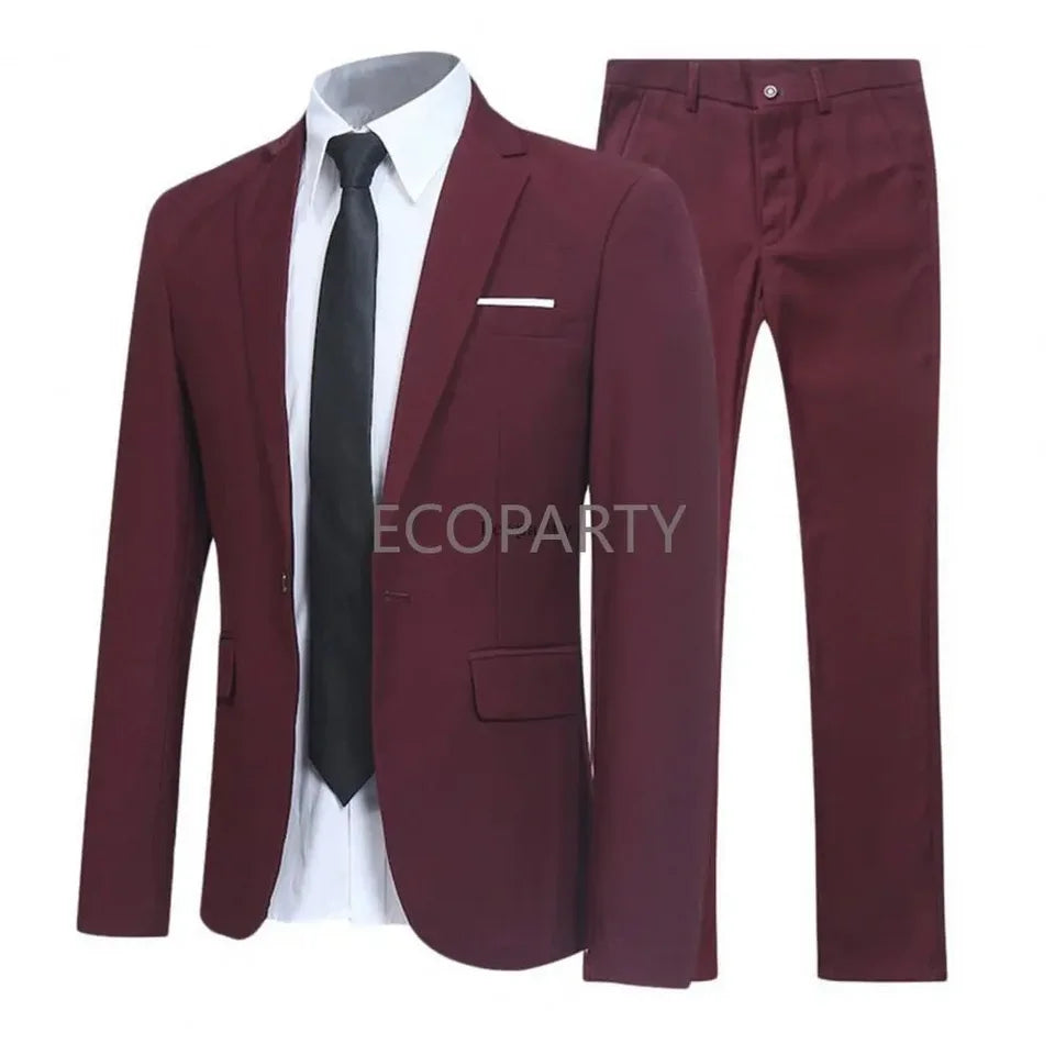 Men Slit Fit Two Three Piece Business Dress Man Suit Groomsmen Clothing Suits for Men 2022 Trajes De Hombre Prom Suit Costuum